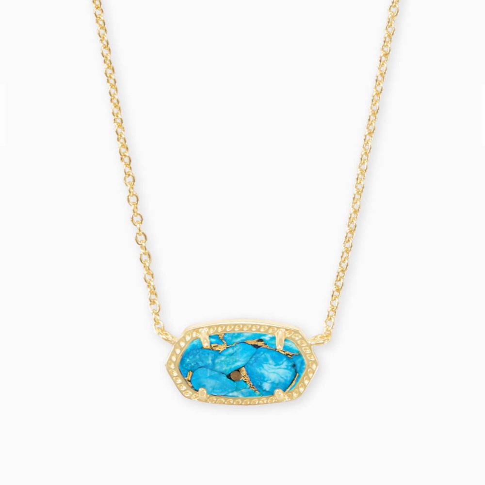 Kendra Scott Elisa Necklace In Bronze Turquoise